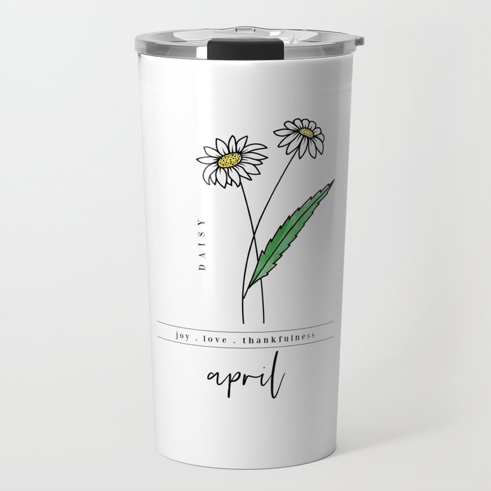 April Birth Flower | Daisy Travel Mug