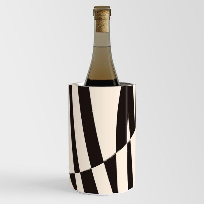 Black and White Abstract Simple Shapes Wine Chiller