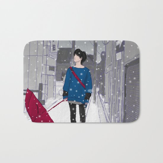 In The Snow Bath Mat