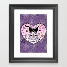 Halloween Kuromi Cat Framed Art Print