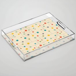 Mid-Century Dots Pattern Acrylic Tray
