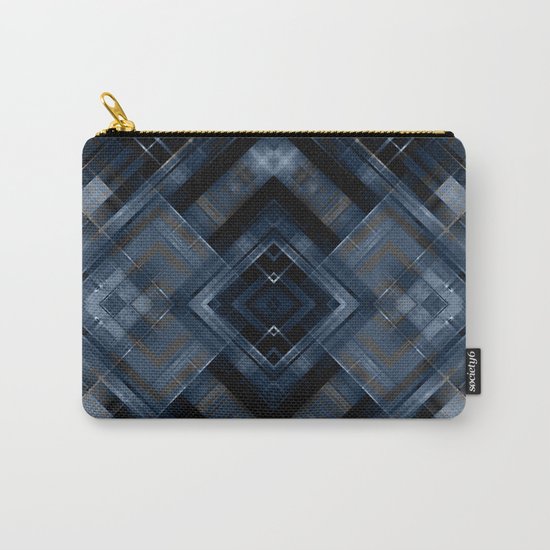 Abstract black blue pattern . Carry-All Pouch