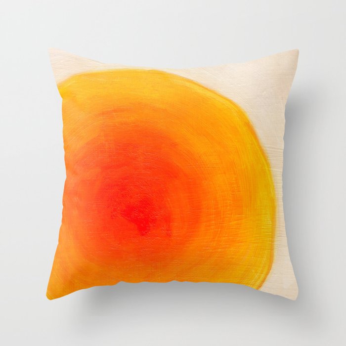Rising sun gradient - Abstract oil painting Throw Pillow