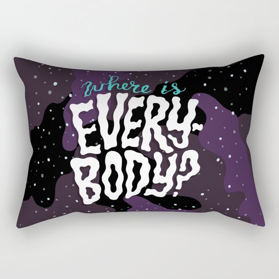 Where is everybody? Rectangular Pillow