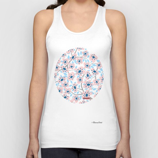 White Blossoms Unisex Tank Top