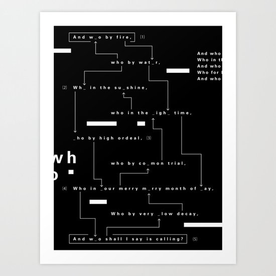 Who By Fire Art Print
