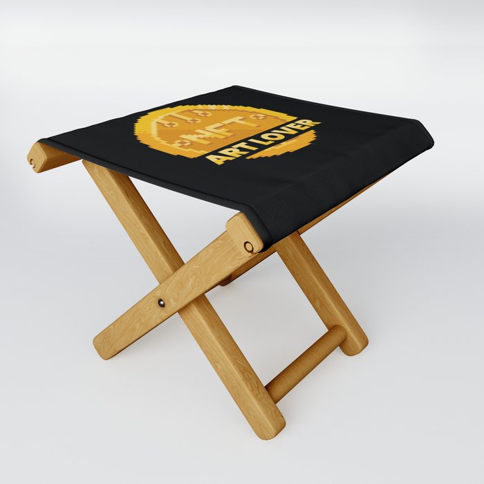 Nft Art Lover Cryptocurrency Btc Invest Folding Stool