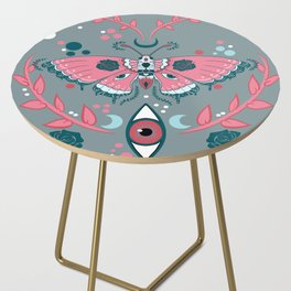 Rose Moth Portrait  Side Table