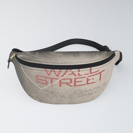 Wall Street, alternative movie poster, Gordon Gekko, Oliver Stone, film, minimal fine art playbill Fanny Pack