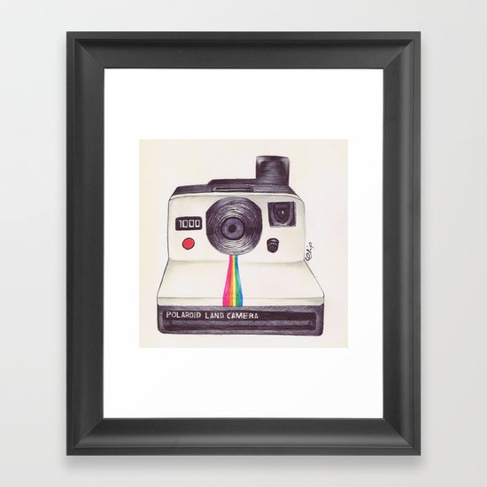 Ballpoint Pen Polaroid Framed Art Print