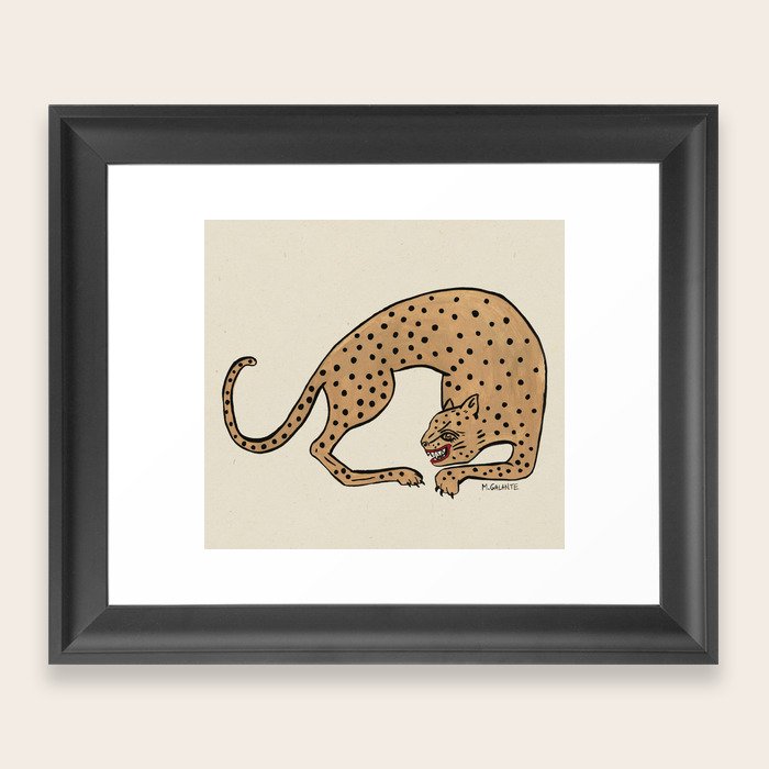 Cheetah Framed Art Print by Megan Galante Society6