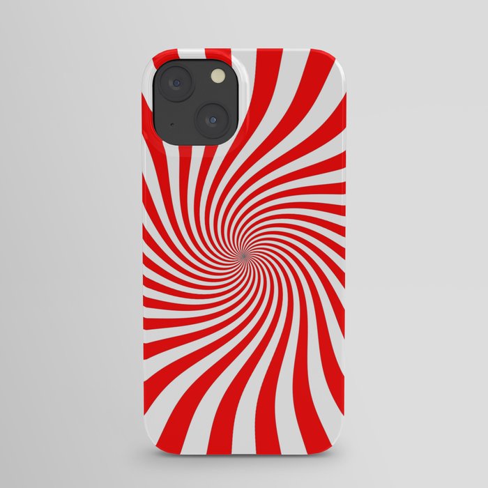 Swirl (Red/White) iPhone Case