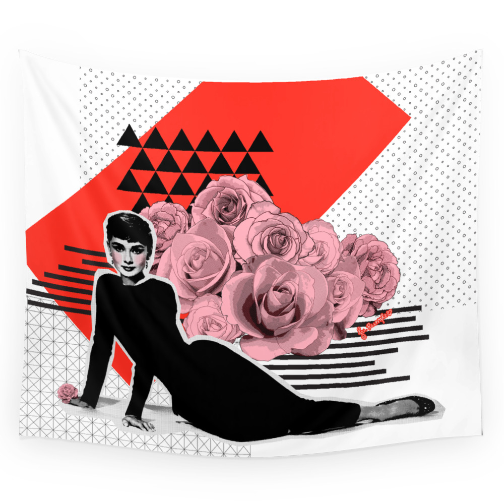 Queen Audrey Wall Tapestry by jurumple