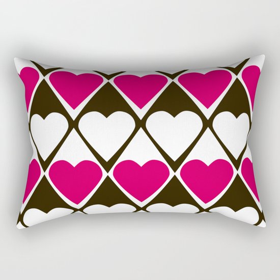 Abstract print with hearts Valentines Day love Rectangular Pillow