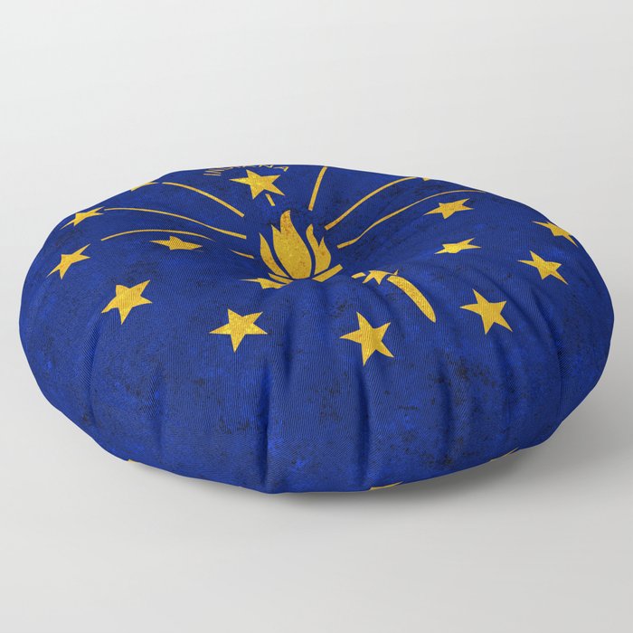 Flag of Indiana Floor Pillow