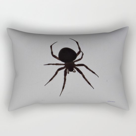 Orb Weaver Silhouette Rectangular Pillow