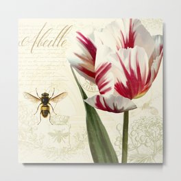 Natural History Sketchbook I Metal Print | Floralart, Abeille, Bee, Digital, Nature, French, Vintagecollage, Painting, Bumblebee, Typography 