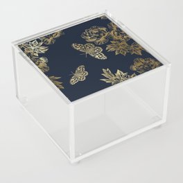 Butterflies Garden Exotic Floral Print Acrylic Box