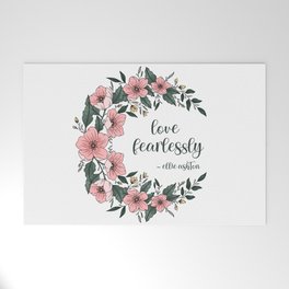 Love Fearlessly Flower Moon Welcome Mat