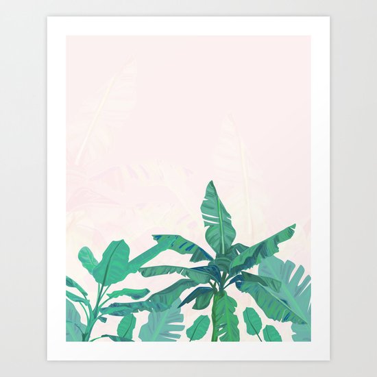 Banana leaves Art Print