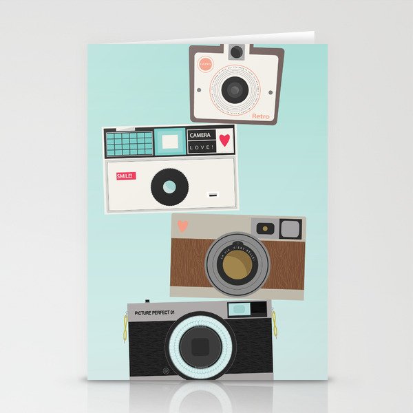 Retro Camera Print  Stationery Cards
