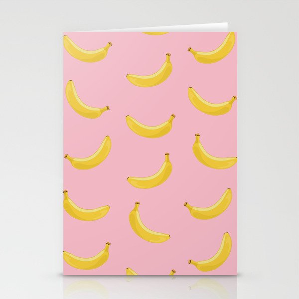 Banana in pink Stationery Cards