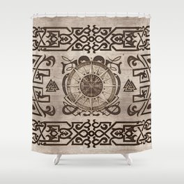 Vegvisir - Viking Compass Ornament #3 Shower Curtain