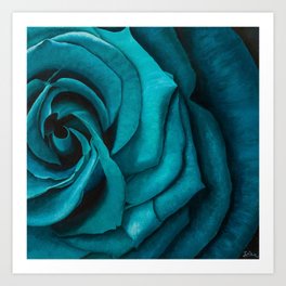 Azure Rose Art Print