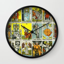 Tarot Card Collage Wall Clock