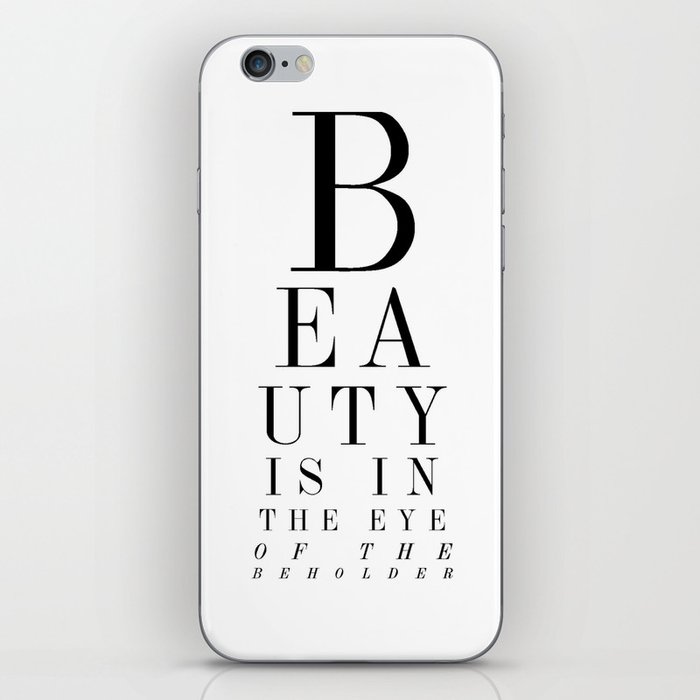 EYE OF THE BEHOLDER typography fashion iPhone Skin