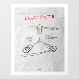 Great Scott, It's a Flux Capacitor - Back to The Future Art Print