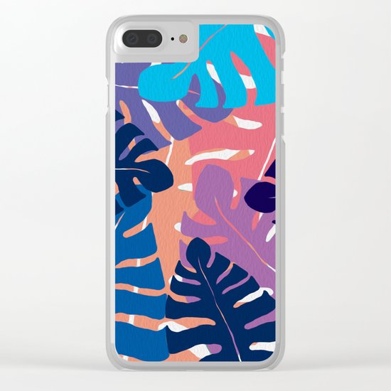 Color Leaves Clear iPhone Case