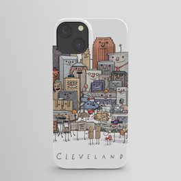 Cleveland Skyline group portrait iPhone Case