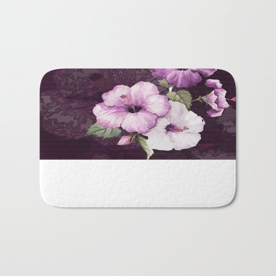 The shadow of flowers Bath Mat