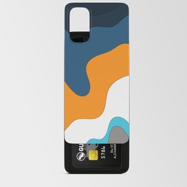 Liquid - Colorful Fluid Summer Vibes Beach Design Pattern in Blue and Orange Android Card Case