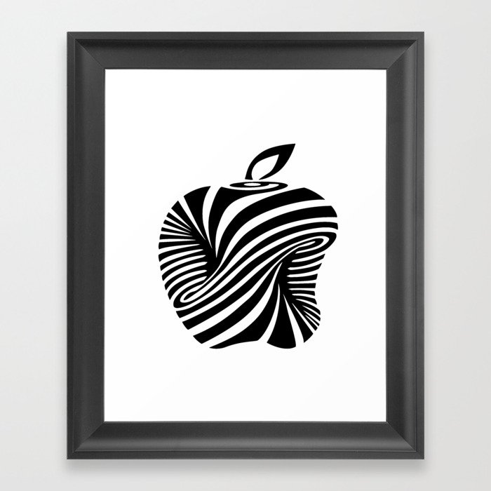 manzana ilusión óptica de la Framed Art Print