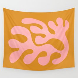 Lilac & Sundown: Matisse Paper Cutouts 03 Wall Tapestry | Pink, Vintage, Mid Century, Modern, Yellow, Retro, Matisse, Shapes, Art, French 