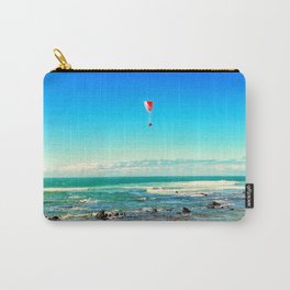 Paragliding Over Ocean Waves at the Beach Carry-All Pouch