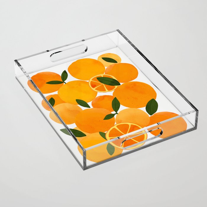 mediterranean oranges still life  Acrylic Tray