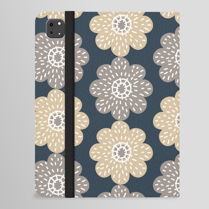 Beige Nude Floral pattern iPad Folio Case