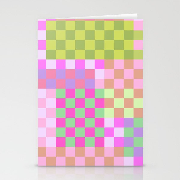 Cheerful Checks // Pink Lemonade Stationery Cards