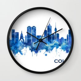Colombo Sri Lanka Skyline Blue Wall Clock