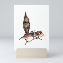 Skydiver Squirrel Mini Art Print