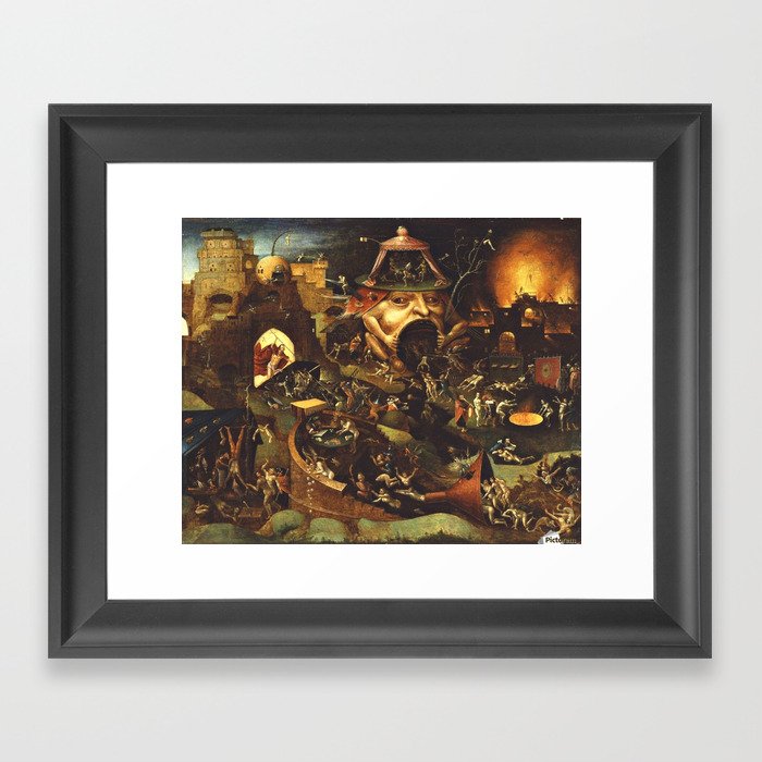 Insight Into Hell By Hieronymus Bosch Framed Art Print