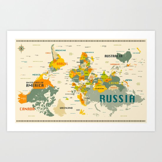 World Map Art Print