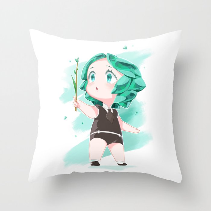 Fan Art Of Land Of The Lustrous - Phosphophyllite Throw Pillow