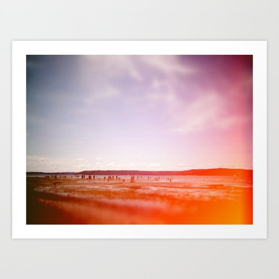 day at the beach Art Print