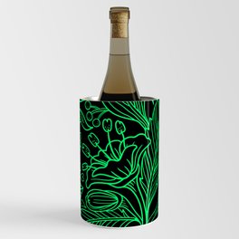 luminous green flower pattern Wine Chiller
