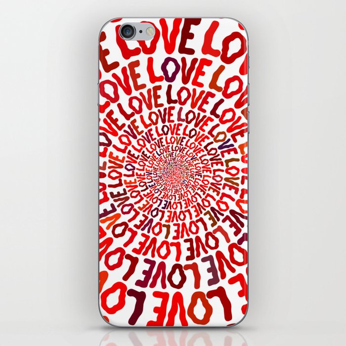 Red LOVE iPhone Skin