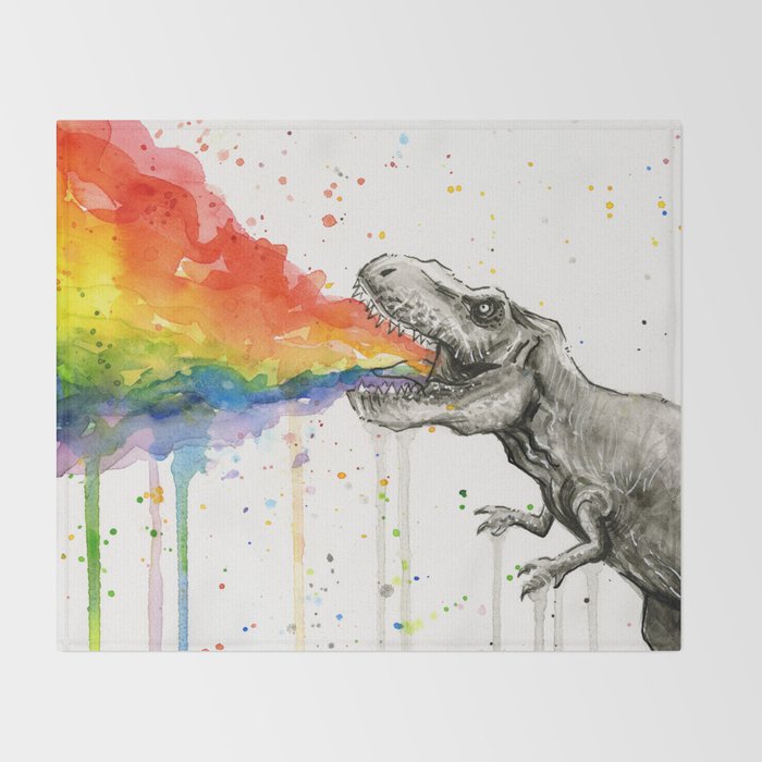 T-Rex Skull Woven Blanket - FindGift.com
